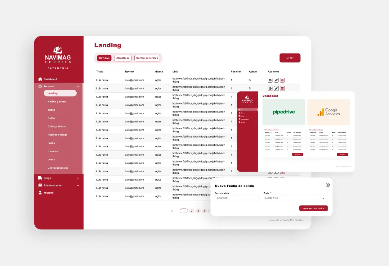 Navimag internal platform interface