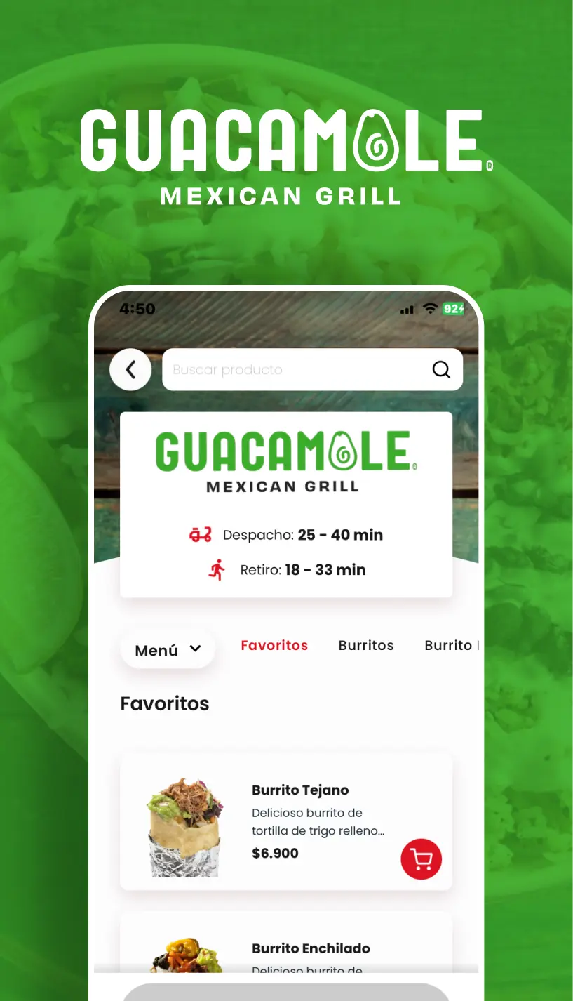 Interfaz de App en Guacamole